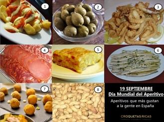 ¿Qué aperitivos nos gusta comer a mediodía?