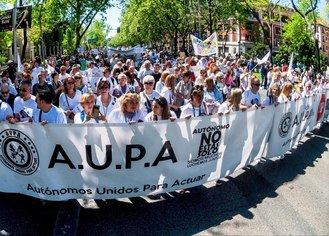 Convocados por A.U.P.A, los autónomos se plantan en Madrid