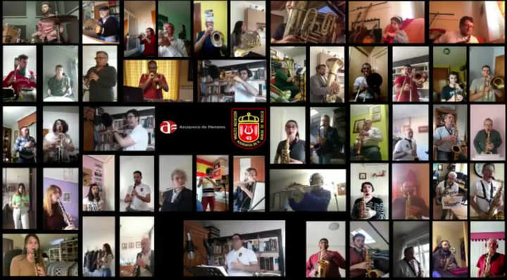 Todos los integrantes de la Banda de Música graban desde casa la canción 'Campanera' para rendir homenaje a la ciudadanía de Azuqueca