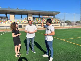 Renovado el césped artificial del campo del fútbol 11 de la pista de atletismo del San Miguel de Azuqueca
