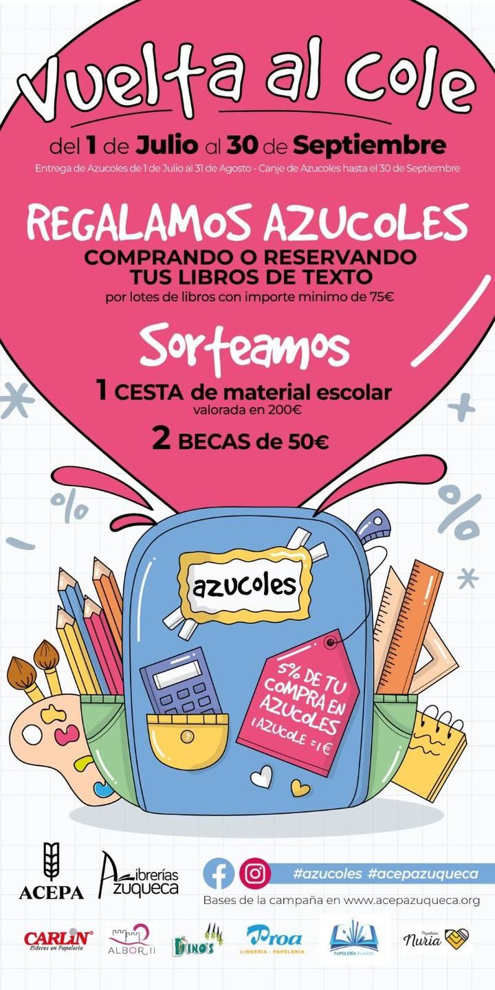 Las librerías de Azuqueca ayudan a las familias con la Vuelta al cole de septiembre