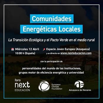 Azuqueca acoge este miércoles el Foro Next Educación sobre Comunidades Energéticas Locales