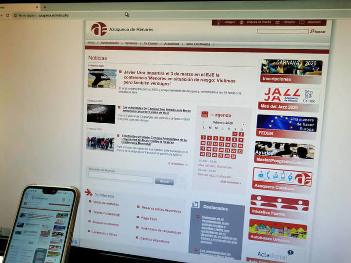 El Ayuntamiento de Azuqueca va a renovar el portal web y a impulsar una aplicación municipal para móviles
