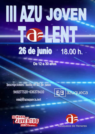 Abierta la inscripción en el III concurso Azu Joven Talent