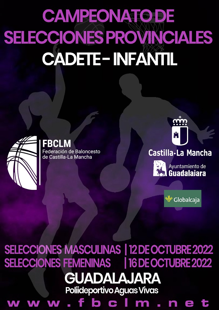 El Palacio Multiusos de Guadalajara acoge los días 12 y 16 de este mes el Campeonato de selecciones provinciales de baloncesto cadete e infantil a nivel regional