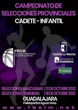 El Palacio Multiusos de Guadalajara acoge los d&#237;as 12 y 16 de este mes el Campeonato de selecciones provinciales de baloncesto cadete e infantil a nivel regional
