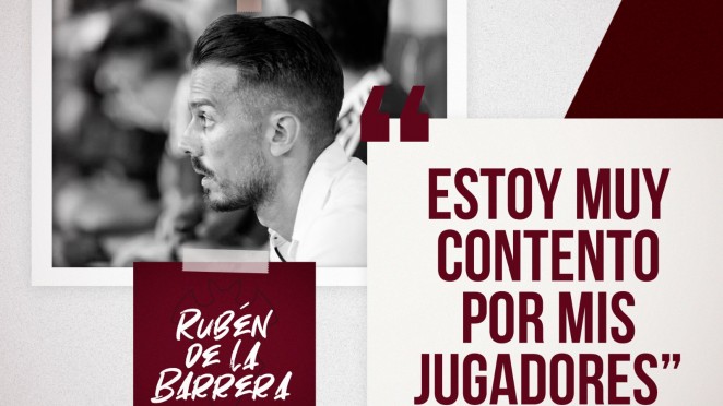 Rubén de la Barrera: “Estoy muy contento por mis jugadores”