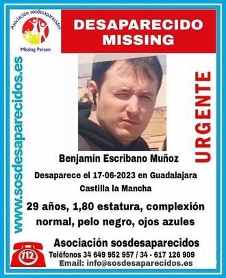 Se busca a Benjamín, un joven 29 años DESAPARECIDO este fin de semana en Guadalajara