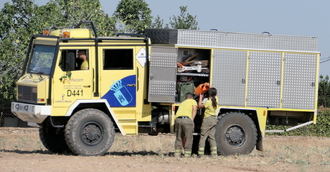 Los vecinos de Cerezo de Mohernando se encuentran más tranquilos tras decaer la virulencia del fuego