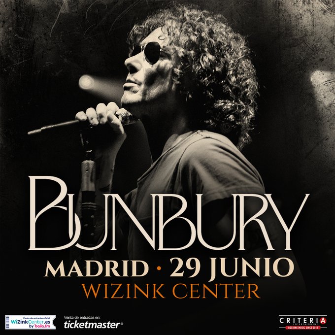 Bunbury sale de su retiro y ofrecerá su único concierto en España el 29 de junio de 2024 en el WiZink Center de Madrid