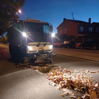 En marcha el dispositivo especial de refuerzo para la recogida de hojas en Cabanillas
