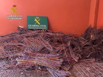 La Guardia Civil detiene en Luzaga a cuatro personas por robo de cable del tendido telefónico