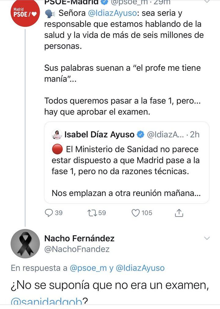 INDIGNACION EN MADRID que sigue el Fase 0, Ayuso amenaza a Sánchez con llevarle al Supremo si no le explica por qué Madrid sigue en fase cero