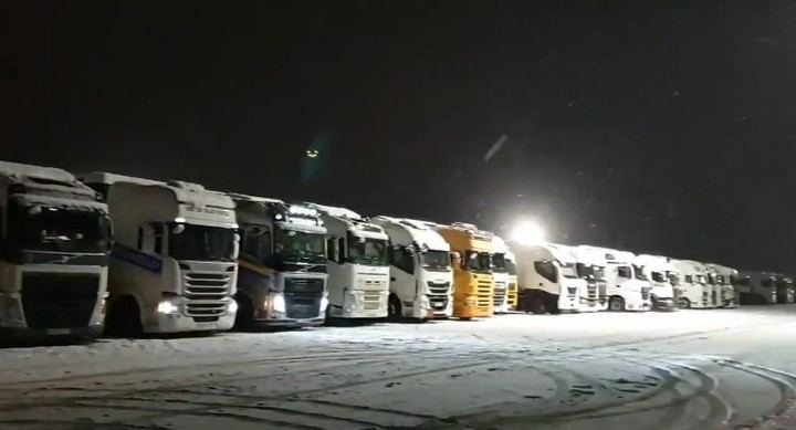 TODAVÍA 722 camiones continúan embolsados en la provincia de Guadalajara por FILOMENA