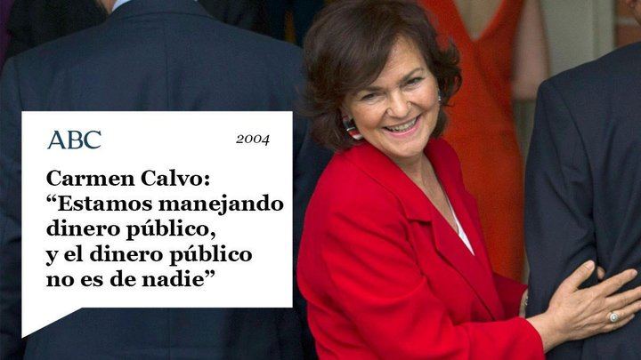 DE VERGÜENZA AJENA : La vicepresidenta del Gobierno de España Carmen Calvo 