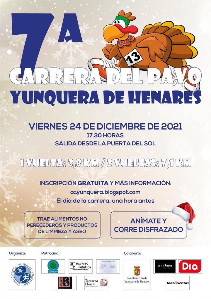 Yunquera de Henares celebrará una Nochebuena deportiva con su VII Carrera del Pavo