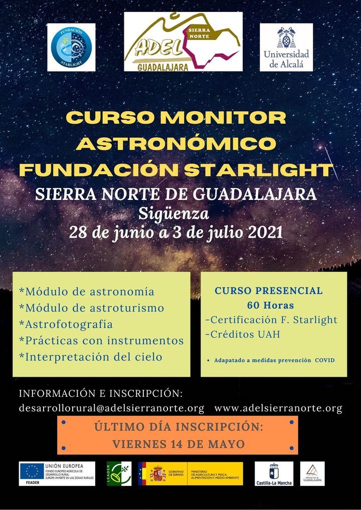 Abierta hasta el 14 de mayo la inscripción al Curso de Monitor Astronómico de la Fundación Starlight