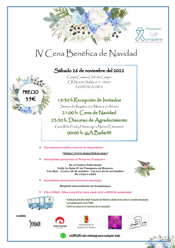 Proyecto Yunquera celebrará su IV Cena Benéfica de Navidad el próximo 26 de noviembre