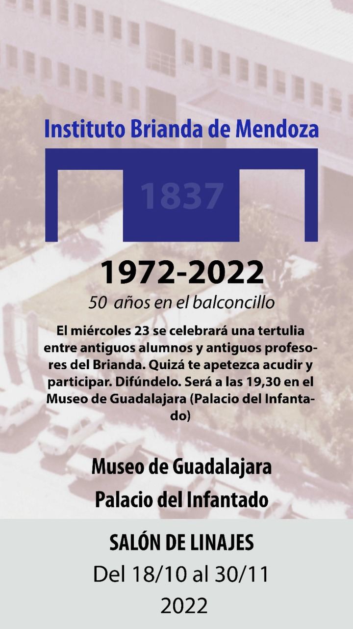 RADIO ARREBATO retransmitirá en directo la tertulia de antiguos alumnos y profesores, el miércoles 23 a las 19:30 desde el Museo Provincial