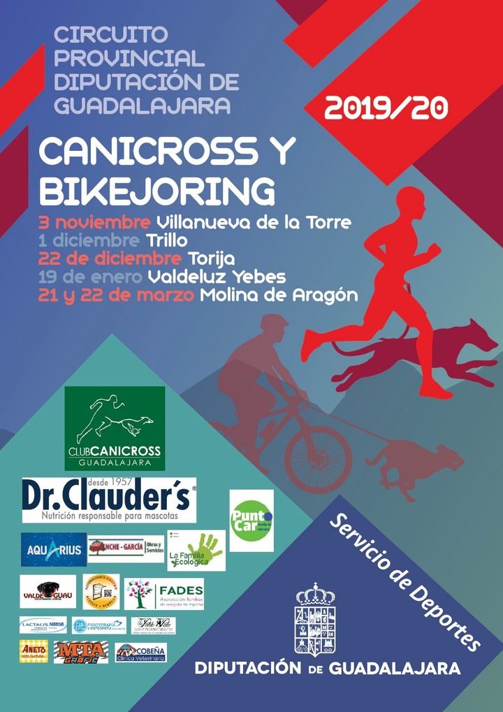 El domingo, 3 de noviembre, comienza el XI Circuito de Canicross Diputación de Guadalajara