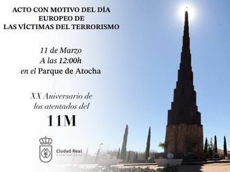 Ciudad Real homenajea a las v&#237;ctimas de 11M con un acto en el Parque de Atocha en el 20 aniversario de los atentados