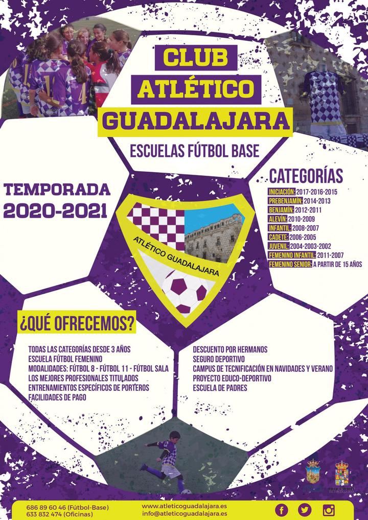 Abierto el plazo de inscripcion en el Club Atlético de Guadalajara para la temporada 2020/2021