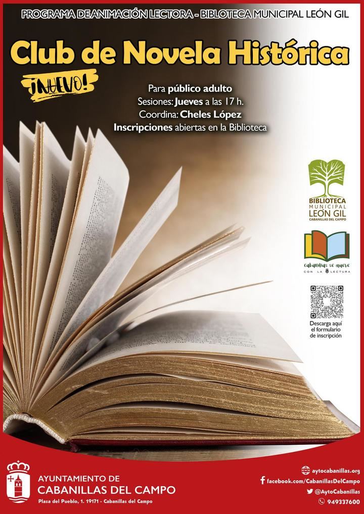 La Biblioteca León Gil de Cabanillas lanza un nuevo «Club de Novela Histórica», dentro de su Programa de Animación Lectora