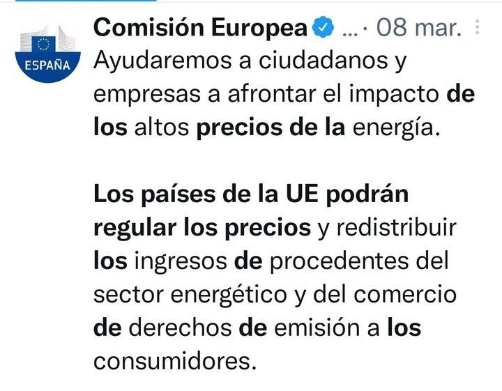 Vox califica de "acto de propaganda" el acuerdo de Sánchez: "La excepción ibérica YA la había anunciado la UE...¡Qué bajen los impuestos!"