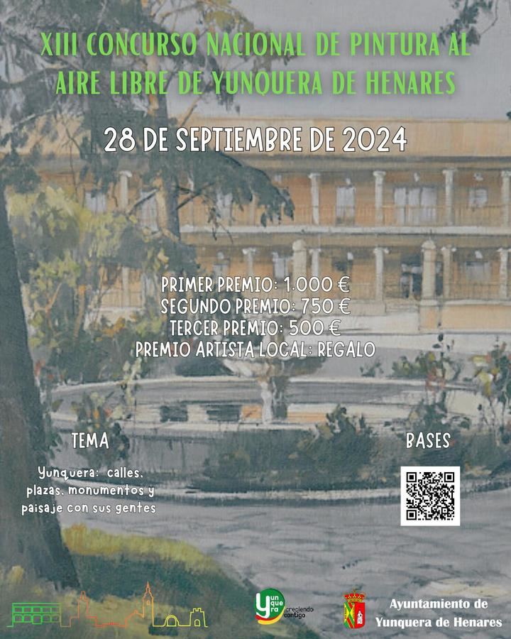 El 28 de septiembre se celebrará el XIII Concurso Nacional de Pintura al Aire Libre de Yunquera de Henares