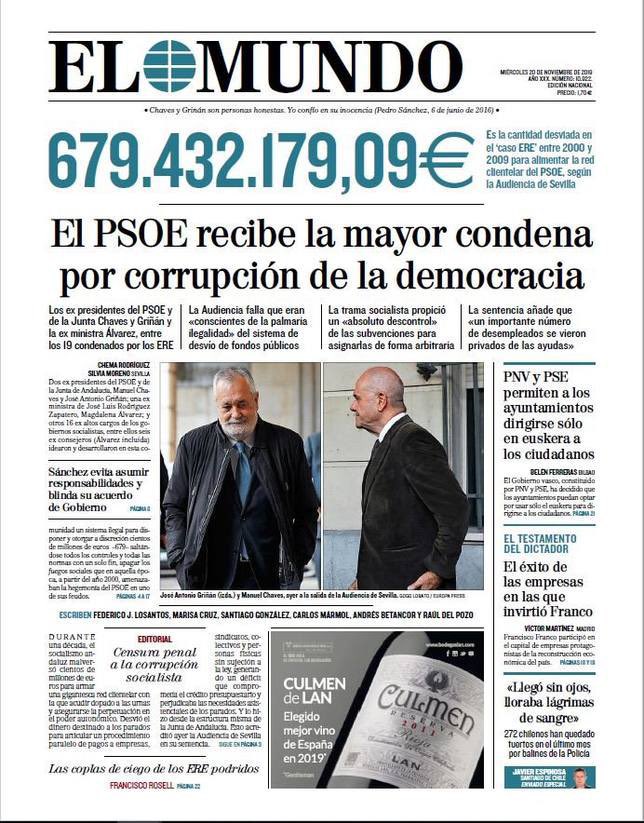 El 78% de votantes del PSOE rechaza indultar a Griñán por la corrupción de los EREs