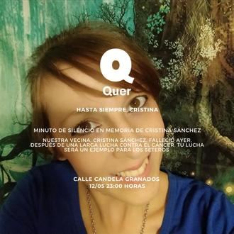 UNA AUTÉNTICA PENA : Minuto de silencio en Quer en memoria de Cristina Sánchez