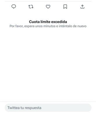 ¿CUOTA LÍMITE EXCEDIDA EN TWITTER? Usuarios de twitter reportan problemas