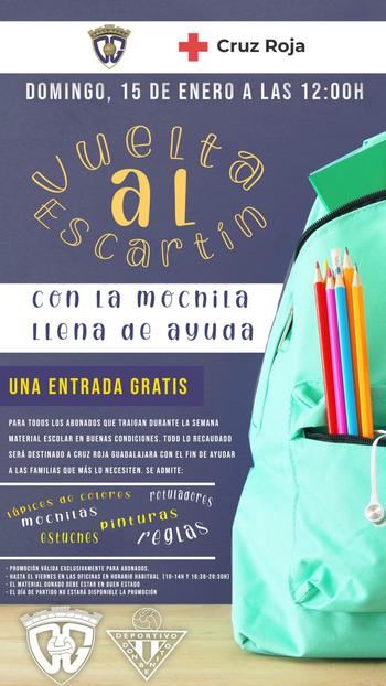Vuelta al Escartín con la mochila llena de ayuda. El Dépor colaborará con la Cruz Roja en el partido de este fin de semana ante el Don Benito