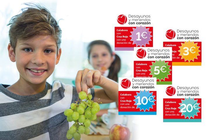 Arranca en el centro de Alcampo en Guadalajara la campaña Desayunos y meriendas Con Corazón para niñas y niños atendidos por Cruz Roja