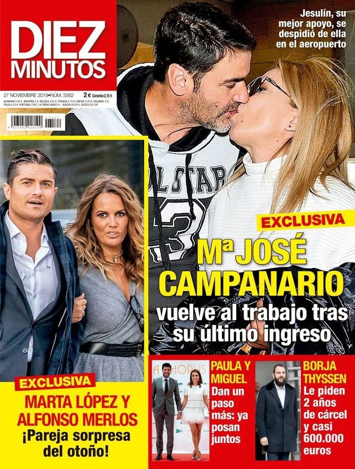 DIEZ MINUTOS La 'GH' Marta López y Alfonso Merlos, pareja sorpresa