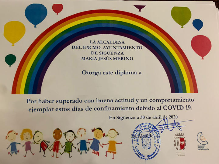 Sigüenza reconoce el comportamiento ejemplar de sus niños y niñas durante el confinamiento por el coronavirus