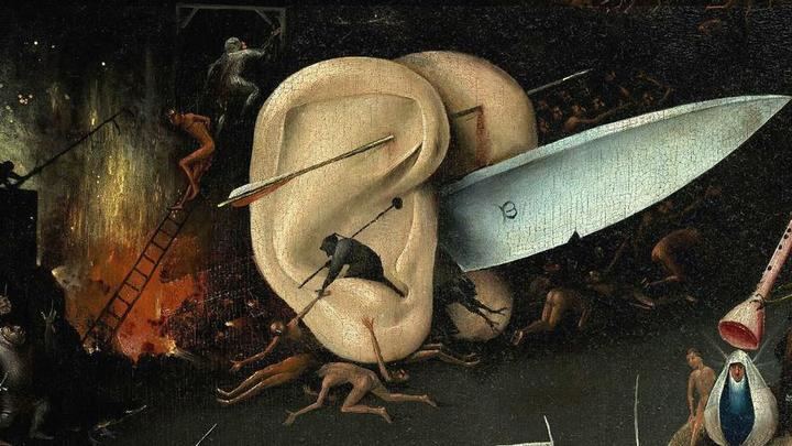 La tabla que representa El infierno atrae más las miradas de quien contempla El Jardín de las Delicias del Bosco