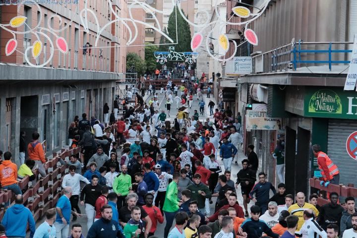 Sin incidencias en el segundo Encierro de Guadalajara, largo y con el riesgo añadido de dos toros descolgados de la manada