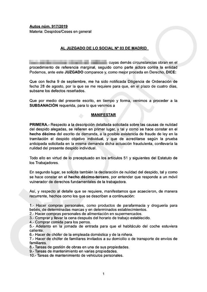 Una escolta de Podemos demanda a Irene Montero por obligarle a hacer de recadera, mecánica y chófer de la familia