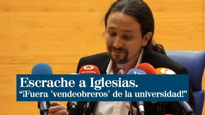 Escrache a Pablo Iglesias en 
