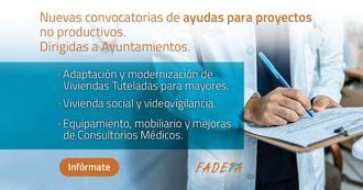 FADETA publica tres convocatorias de ayudas Leader por un total de 475.578 euros para mejorar infraestructuras sociosanitarias