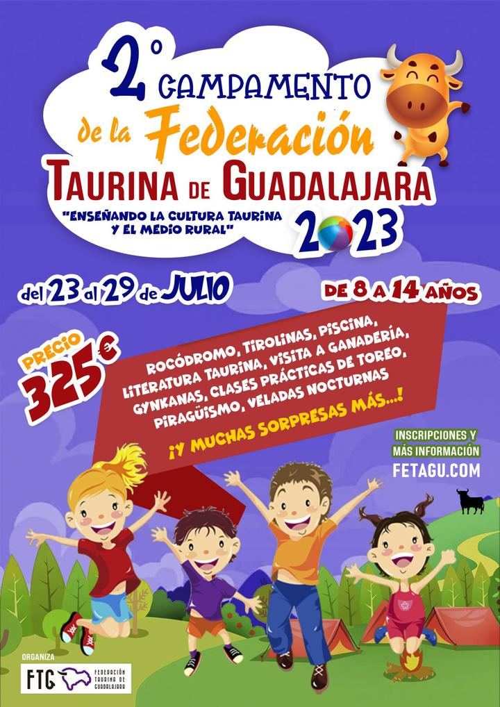 La Federación taurina de Guadalajara vuelve a apostar por el fomento de la cultura taurina y tradicional entre nuestros jóvenes, además del conocimiento del medio ru-ral de nuestra provincia