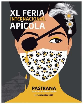 Una imagen de la princesa de &#201;boli con mascarilla es el cartel anunciador de la XL Feria Ap&#237;cola de Pastrana