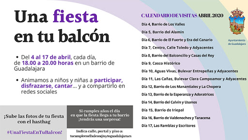 Este sábado comienza ‘Una Fiesta en tu balcón’ dirigida a divertir a los niños y niñas de los barrios de la ciudad de Guadalajara