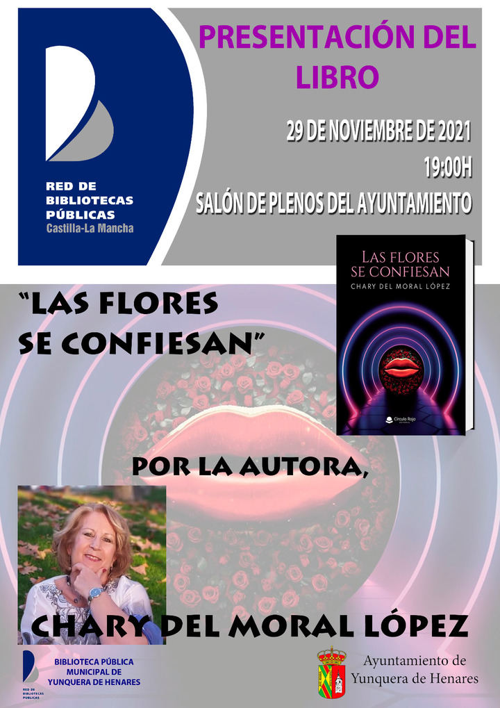 El Salón de Plenos de Yunquera de Henares acogerá la presentación del libro ‘Las flores se confiesan’, de Chary Del Moral