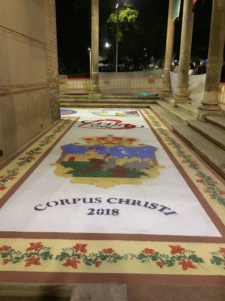 Alfombra en la concatedral de Santa María de Guadalajara. Foto : EDUARDO BONILLA