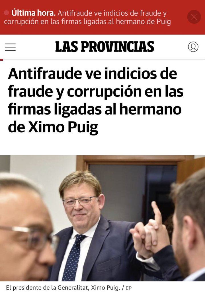 ESCÁNDALO EN EL PSOE : El socialista Ximo Puig concedió personalmente subvenciones y licencias a su hermano siendo alcalde de Morella 