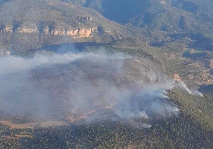 FUEGO EN EL ALTO TAJO : Controlado el incendio de Ocentejo a las 19 horas