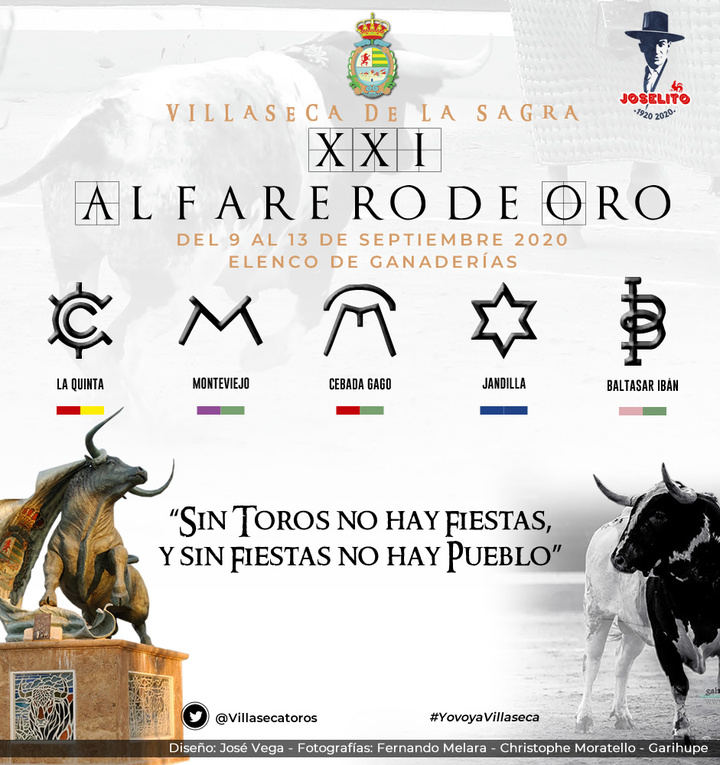 Elegidas las ganaderías del XXI Certamen de Novilladas Alfarero de Oro Feria 2020