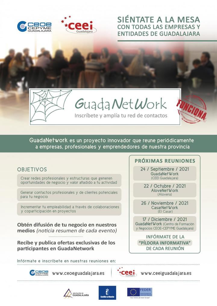 GUADANETWORK programa cuatro nuevos encuentros para el último cuatrimestre de 2021, con el objetivo de seguir acercando empresas